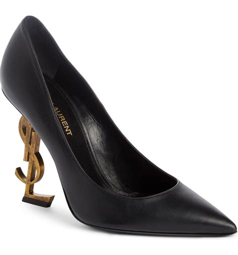 ysl brown heel|saint laurent stiletto heel pumps.